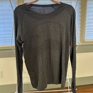 Grey Lululemon Long Sleeve Top